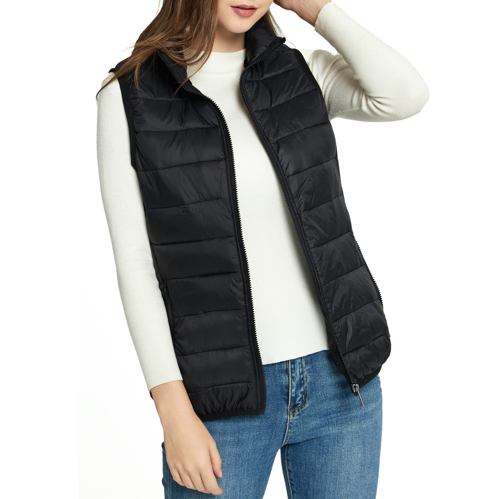 ジャケット・アウター theory Polished Nylon Puffer Vest Theory Oversized Flight Vest | Shopbop